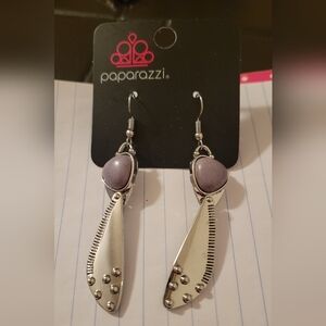 Paparazzi Silver and Lavender Earrings